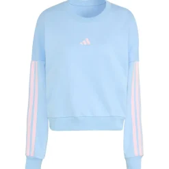adidas - Women's 3-Stripes French-Terry Sweatshirt - Pullover