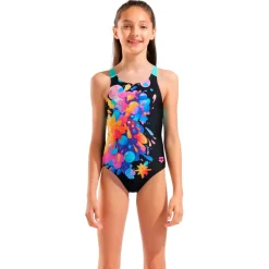Arena - Girl's Painting Swimsuit V Back - Badeanzug