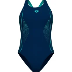 Online - Women's Grid Swimsuit V Back Graphic - Badeanzug Bademode