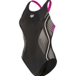 Online - Women's Grid Swimsuit V Back Graphic - Badeanzug Bademode
