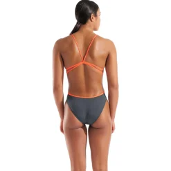 New - Women's Swimsuit Lace Back Solid - Badeanzug Bademode