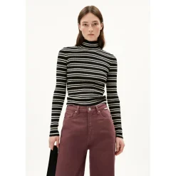 ARMEDANGELS - Women's Alaania Chiffron Stripes - Longsleeve