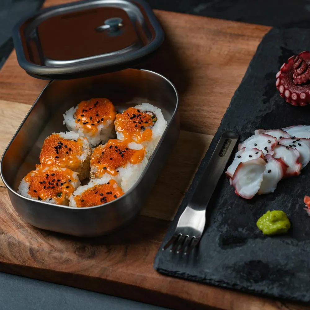 Best - Edelstahl Lunchbox klein - Essensaufbewahrung Outdoor-Küche|Töpfe & Geschirr