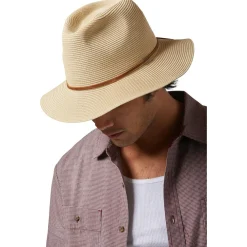 Hot - Wesley Straw Packable Fedora - Hut Kopfbedeckungen|Alltagsbekleidung