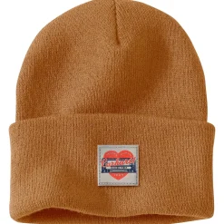 Outlet - Women's Knit Heart Patch Beanie - Mütze Alltagsbekleidung|Kopfbedeckungen