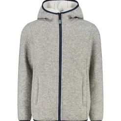 Kinder CMP - Girl's Jacket Fix Hood Bonded Knitted w. Fur - Fleecejacke