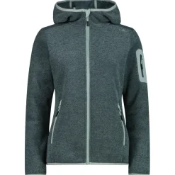 CMP - Women's Jacket Fix Hood Jacquard Knitted Stripes - Fleecejacke