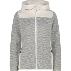 - Women's Jacquard Knit Jacket Fix Hood - Fleecejacke>CMP New