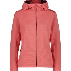 - Women's Striped Jacquard Jacket Fix Hood - Fleecejacke><noscript><img width=