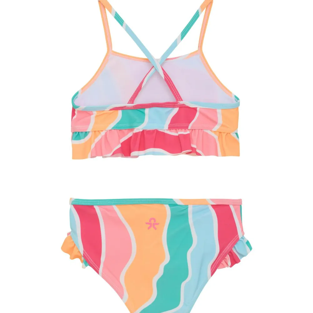 Color Kids - Kid's Bikini with Frills AOP - Bikini
