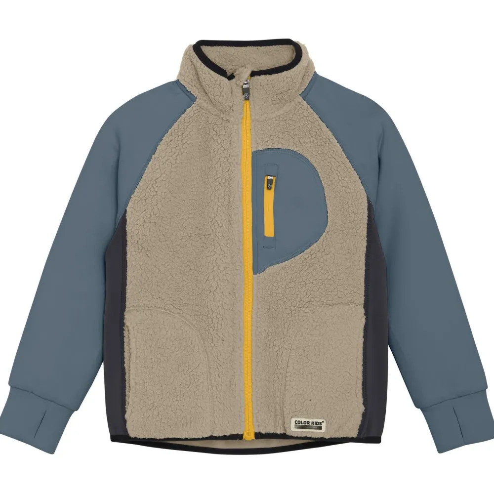 Kinder Color Kids - Kid's Teddy Jacket with Fleece Sleeves - Fleecejacke