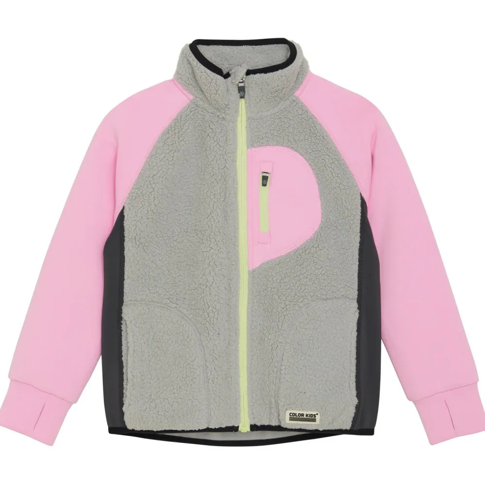 Kinder Color Kids - Kid's Teddy Jacket with Fleece Sleeves - Fleecejacke