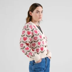 DEDICATED - Women's Cardigan Kanan Love Flowers - Pullover