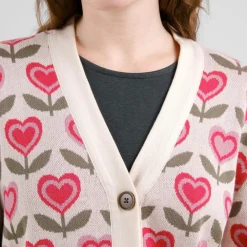 DEDICATED - Women's Cardigan Kanan Love Flowers - Pullover