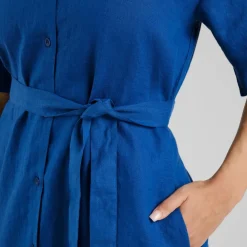 DEDICATED - Women's Shirt Dress Ripa Linen - Kleid^ Alltagsbekleidung