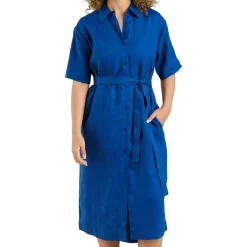 DEDICATED - Women's Shirt Dress Ripa Linen - Kleid^ Alltagsbekleidung