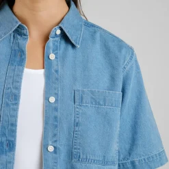 DEDICATED - Women's Shirt Stensvik Denim - Bluse