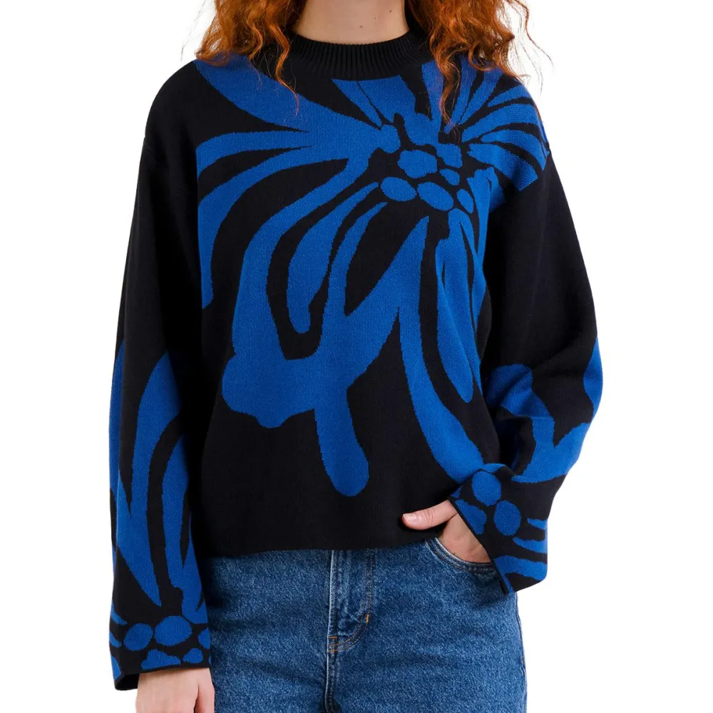 DEDICATED - Women's Sweater Limhamn Big Flower - Pullover