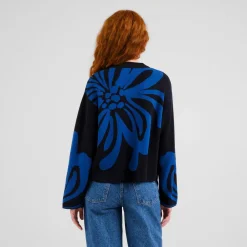 DEDICATED - Women's Sweater Limhamn Big Flower - Pullover