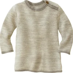 New - Kid's Melange-Pullover - Merinopullover Kinder Merinounterwäsche|Unterwäsche