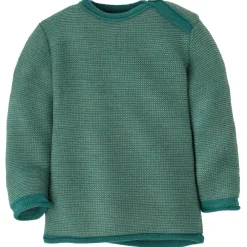 New - Kid's Melange-Pullover - Merinopullover Kinder Merinounterwäsche|Unterwäsche