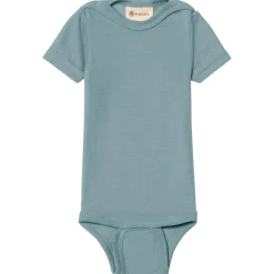 Kinder Engel - Baby-Body Kurzarm mit Druckknöpfen an den Schulter - Merinounterwäsche