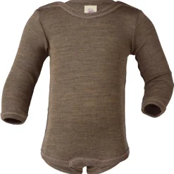 - Baby-Body Langarm Mit Druckverschluss Schulter - Merinounterwäsche Kinder Alltagsbekleidung|Merinounterwäsche