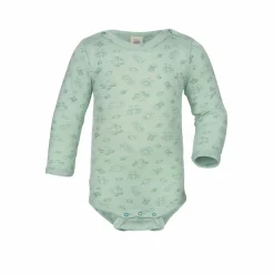 - Baby-Body Langarm Mit Druckverschluss Schulter - Merinounterwäsche Kinder Alltagsbekleidung|Merinounterwäsche