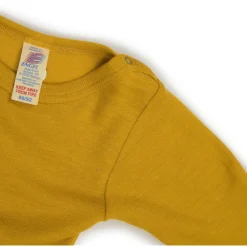 - Baby-Body Langarm Mit Druckverschluss Schulter - Merinounterwäsche Kinder Alltagsbekleidung|Merinounterwäsche