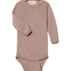- Baby-Body Langarm Mit Druckverschluss Schulter - Merinounterwäsche Kinder Alltagsbekleidung|Merinounterwäsche