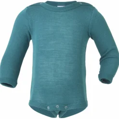 - Baby-Body Langarm Mit Druckverschluss Schulter - Merinounterwäsche Kinder Alltagsbekleidung|Merinounterwäsche