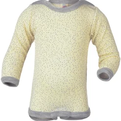 - Baby-Body Langarm Mit Druckverschluss Schulter - Merinounterwäsche Kinder Alltagsbekleidung|Merinounterwäsche