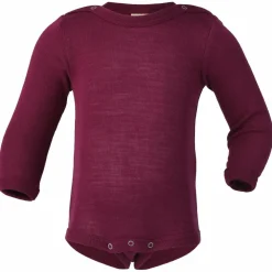 - Baby-Body Langarm Mit Druckverschluss Schulter - Merinounterwäsche Kinder Alltagsbekleidung|Merinounterwäsche