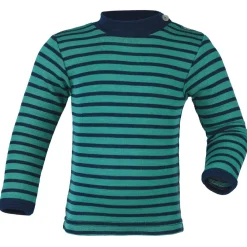 Kinder Engel - Baby-Shirt L/S geringelt - Merinounterwäsche