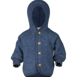 Outlet - Kinder Kapuzenjacke mit Holzknöpfen - Wolljacke Kinder Alltagsbekleidung|Jacken