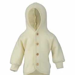 Outlet - Kinder Kapuzenjacke mit Holzknöpfen - Wolljacke Kinder Alltagsbekleidung|Jacken