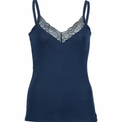 Sale - Women's Top mit Spitze - Seidenunterwäsche Merinounterwäsche|Unterwäsche