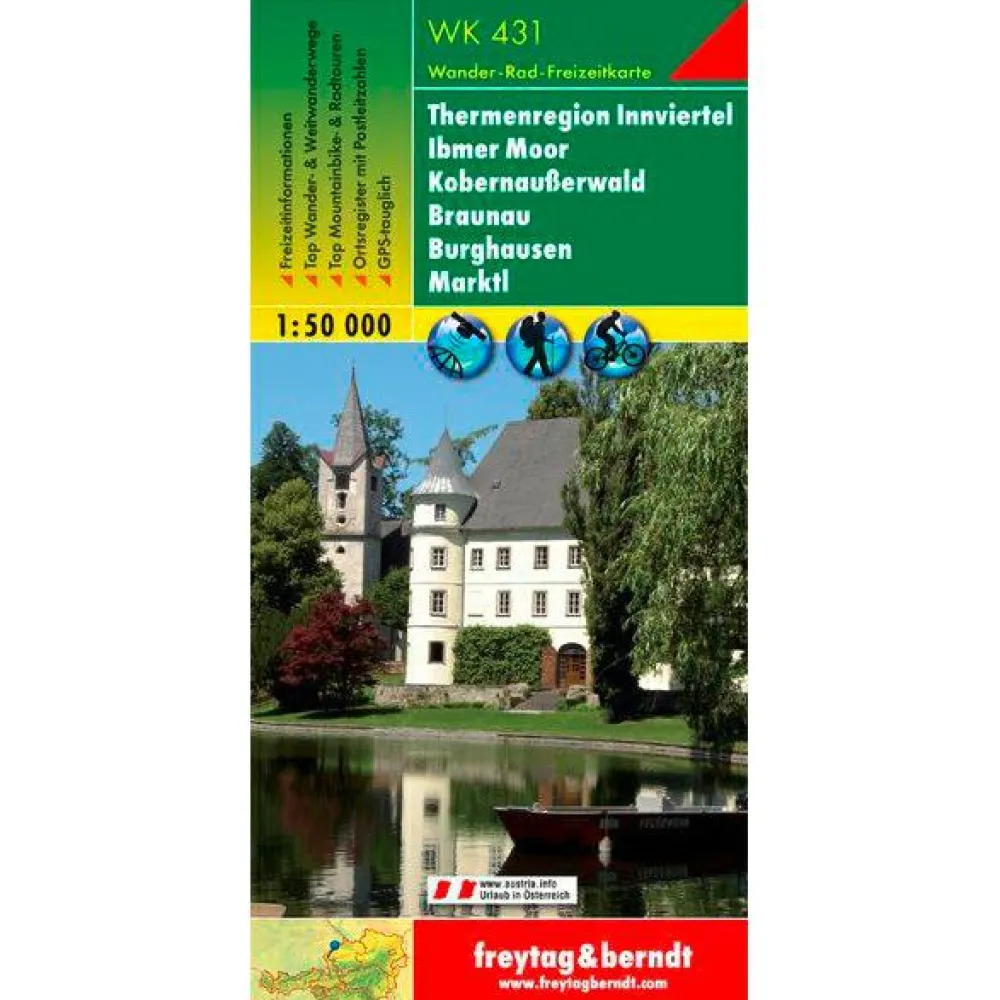 Sale - Ibmer Moor-Kobernaußerwald-Braunau-Burghausen-Marktl - Wanderkarte Wanderkarten