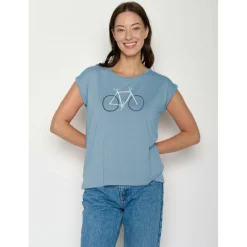 - Women's Bike Handdrawn Timid - T-Shirt><noscript><img width=