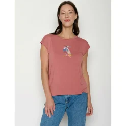 GreenBomb - Women's Bird Look Timid - T-Shirt^ Alltagsbekleidung|T-Shirts