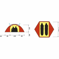 Discount - Staika - 2-Personen Zelt Trekkingausrüstung|Trekkingzelte