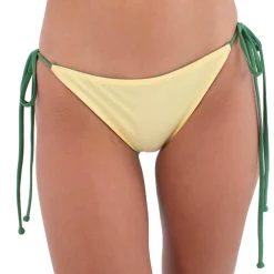 Sale - Women's Ribbon Regular Fit Solid Color Reversible - Bikini-Bottom Bademode