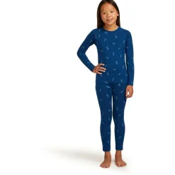 Kinder Icebreaker - Kid's Merino 200 Oasis L/S Crewe Snow Day - Merinounterwäsche
