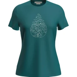 Icebreaker - Women's Merino 150 Tech Lite III S/S Hike Path - Merinoshirt^ Alltagsbekleidung|Wanderbekleidung