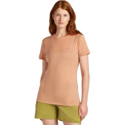 Icebreaker - Women's Merino150 TechLite S/S Single Line Camp - Merinoshirt