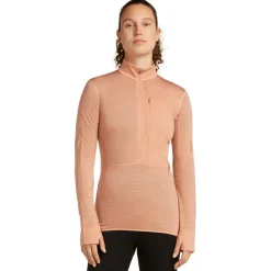 - Women's Realfleece Descender L/S Half Zip - Merinoshirt>Icebreaker Hot