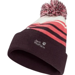 Jack Wolfskin - Kid's Stripy Pompom Beanie - Mütze^ Kopfbedeckungen|Alltagsbekleidung