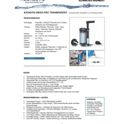 Katadyn - Hiker Pro - Wasserfilter^ Trekkingausrüstung|Outdoor-Küche