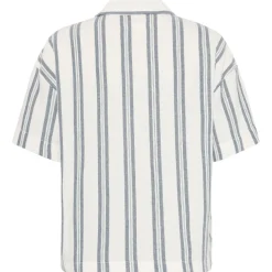 KnowledgeCotton Apparel - Women's Striped S/S Shirt - Bluse^ Shirts, Hemden & Longsleeves|Alltagsbekleidung