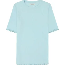 - Women's Rib Tee Ruffle Hemming - T-Shirt>KnowledgeCotton Apparel Clearance